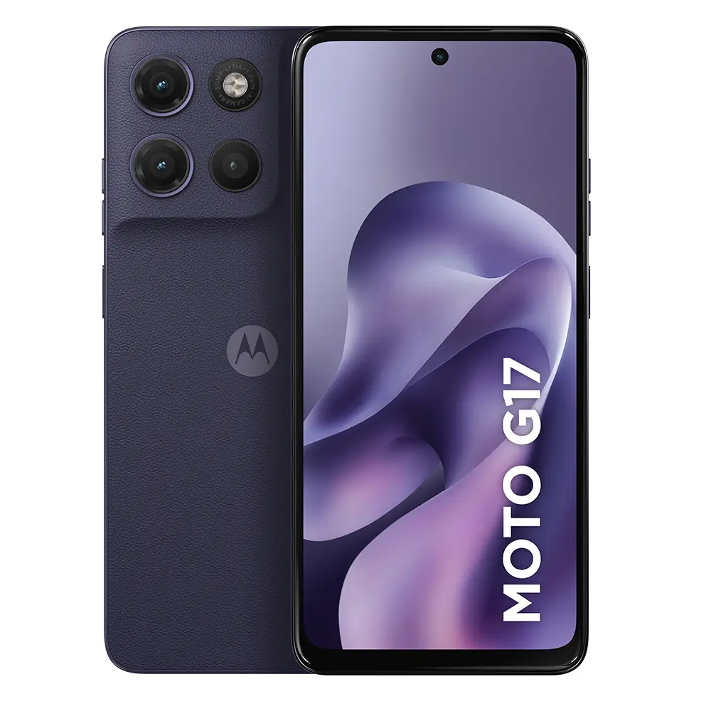 Smartphone Motorola Moto G17 4g - 256gb 12gb (4gb Ram + 8gb Ram Boost) Camera 50mp Sony Lytia 600, Tela Fhd+ 60hz, Bateria 5200