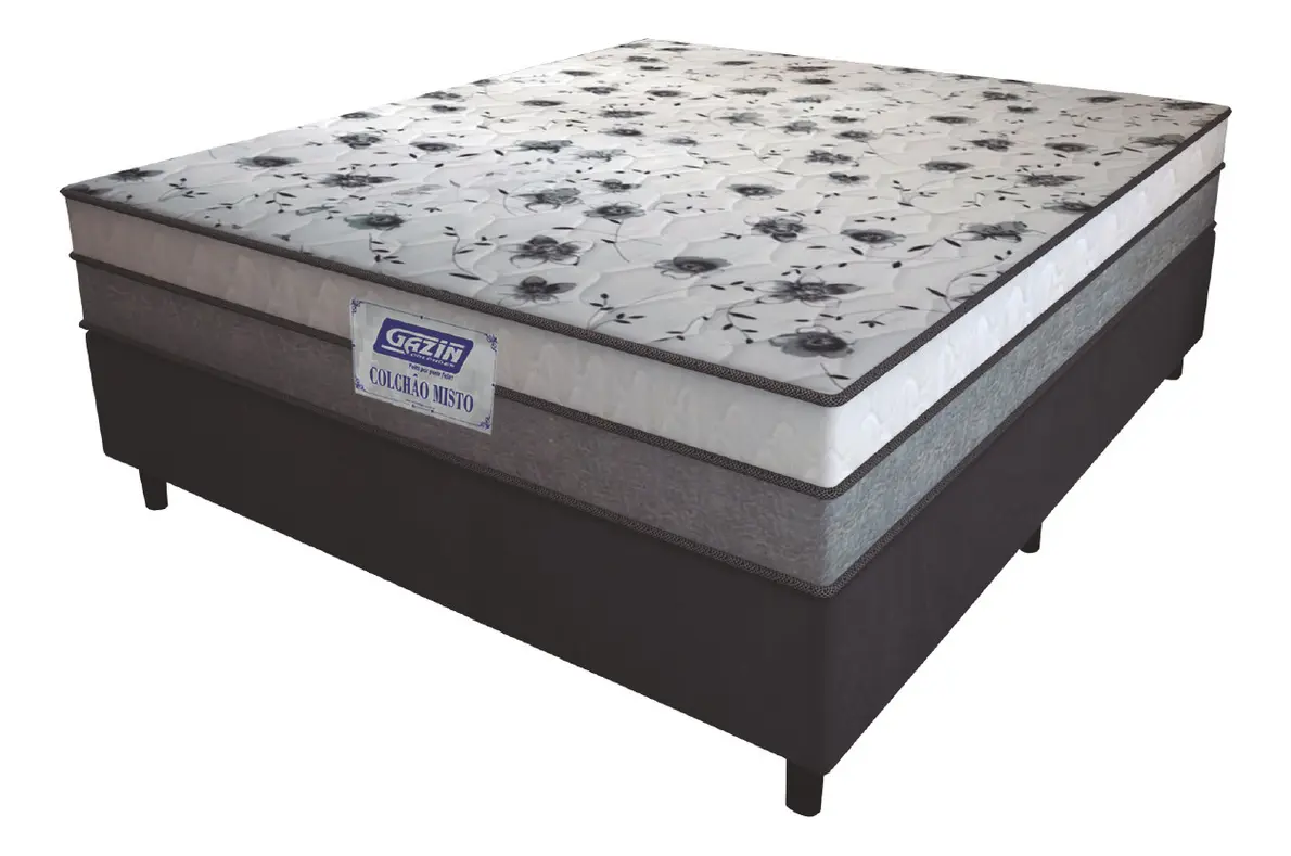 Cama box casal colchão espuma d33 fort 138x188x59cm suporta até 150kg