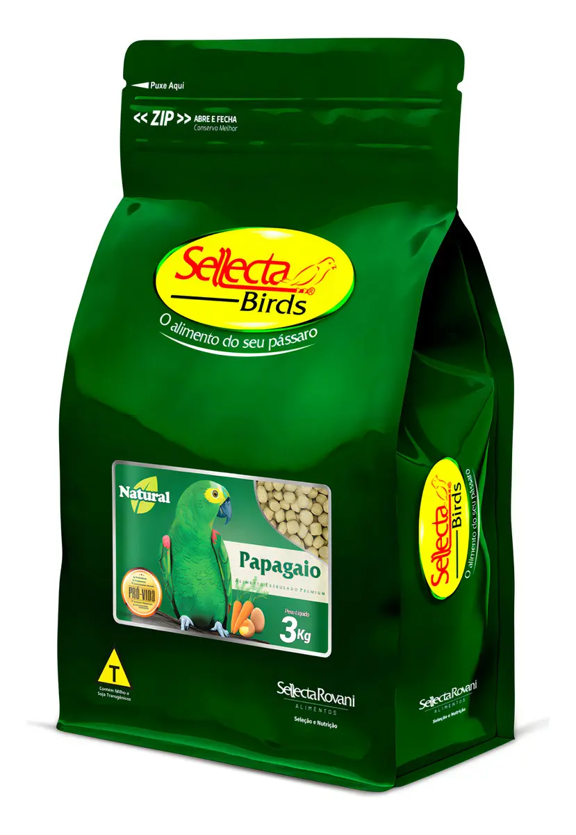 Sellecta Papagaio Natural 3kg Extrusada