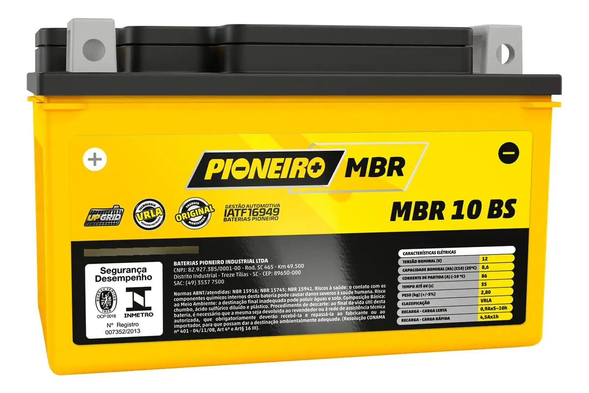 Selada Bateria Honda Cbr 1000 Rr Fireblade 10bs 8,6ah