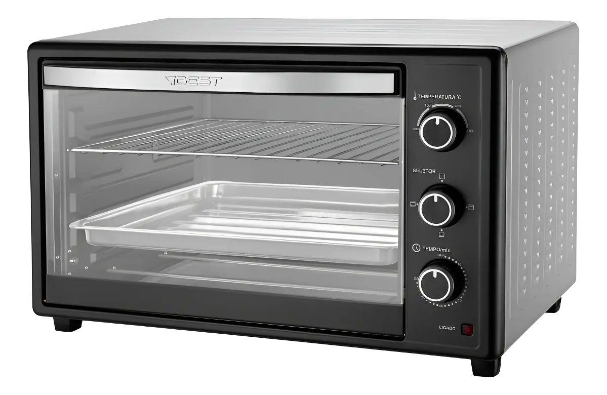 Forno Elétrico 66 Litros Preto E Branco - Best