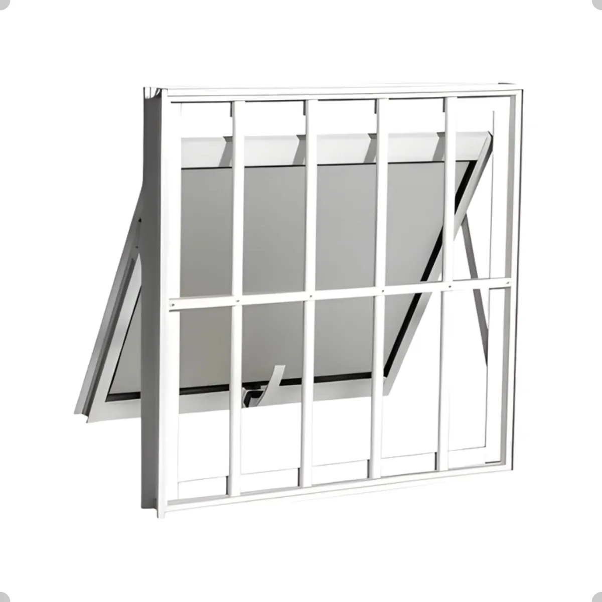 Vitrô Para Banheiro Maxi Ar Com Grade 50x50 Branco Ou Preto