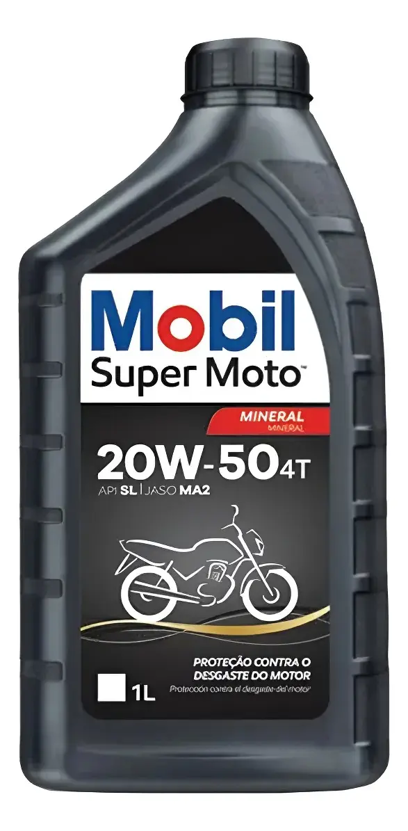 Oleo 20w50 Para Moto Óleo Lubrificante Mineral Mobil 1 Litro