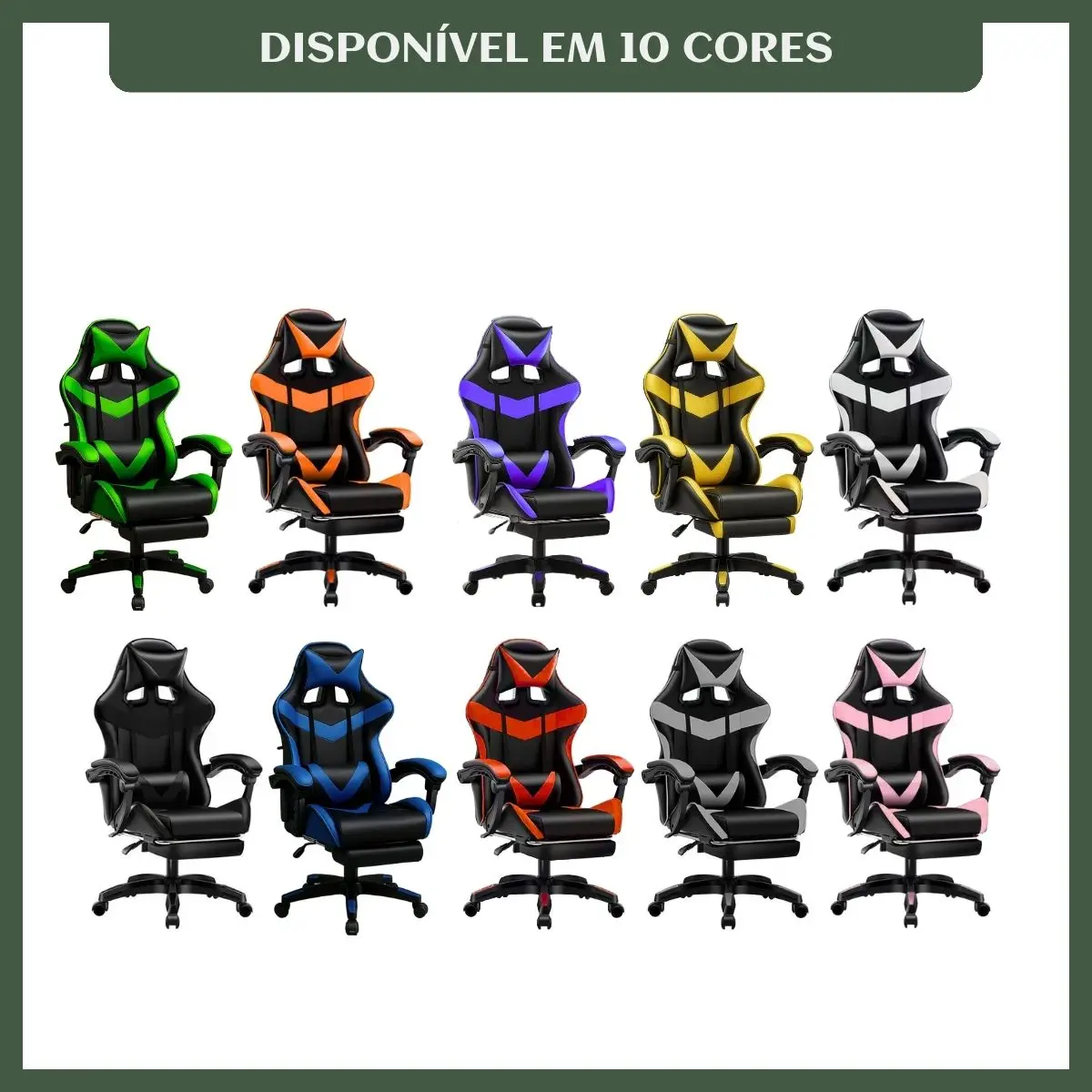 Cadeira De Escritório Gamer Nitro Ergonômica Estofado Couro Sintético Reclinável Altura Ajustável Apoio Para Pés Cor Roxo Luvinco