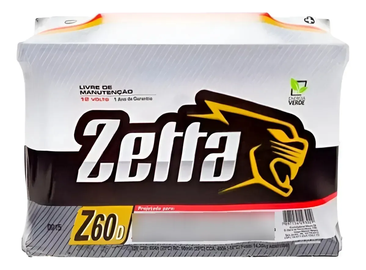 Bateria Zetta 60ah - Fabricação Moura - 18 Meses De Garantia
