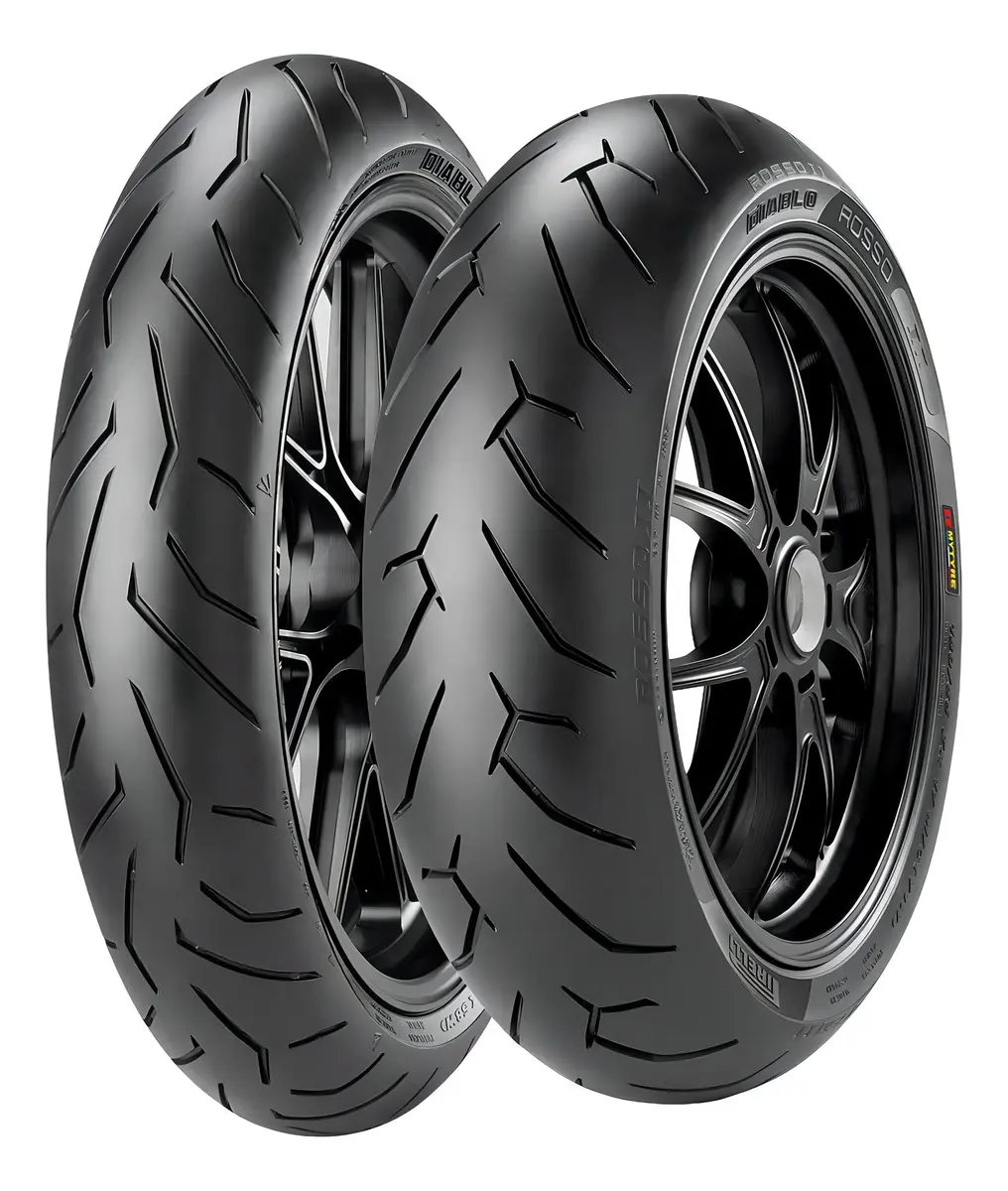Pirelli 2 pneu 140/70r17 66h 110/70r17 54h diablo rosso 2