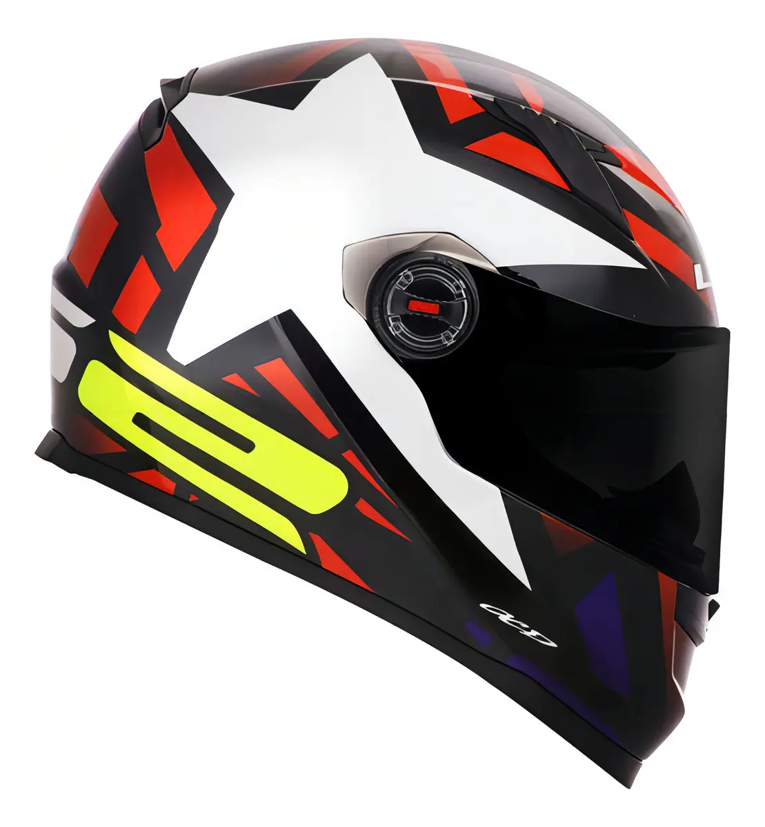 Capacete Ls2 Ff358 Starwar Estrela Vermelho Tamanho do capacete