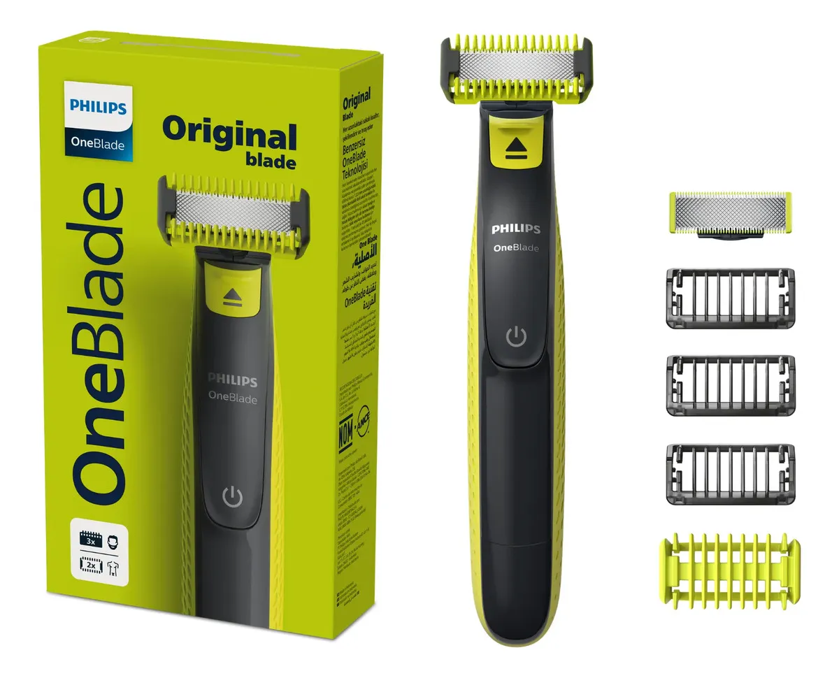 Barbeador e Aparador Elétrico Philips OneBlade para Rosto &amp;amp; Corpo Sem Fio e À Prova D&amp;#039;Água -